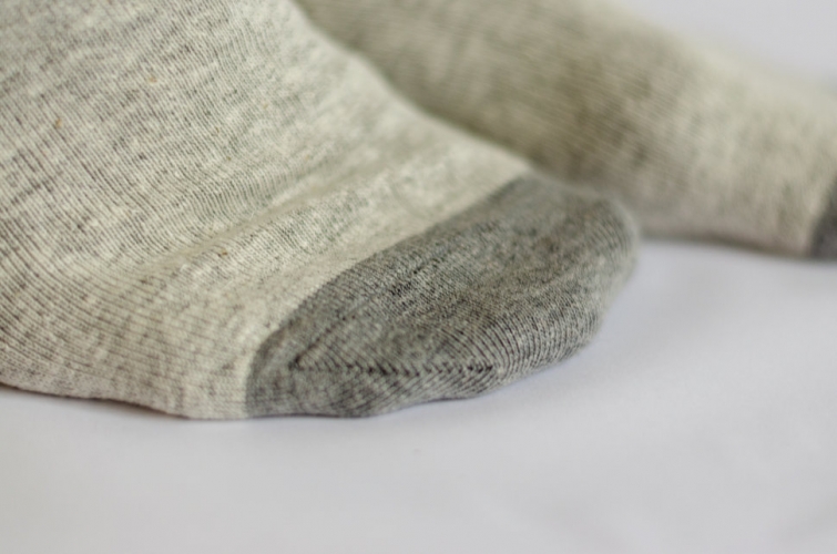Носки из конопли, серый меланж