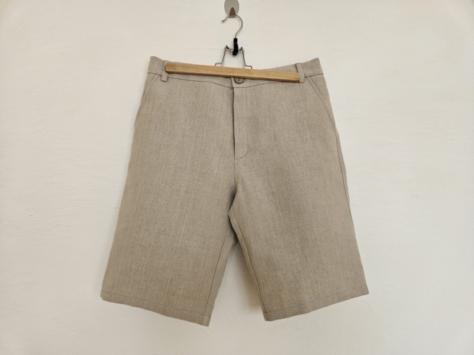 Шорты мужские из конопли неокрашенный канвас