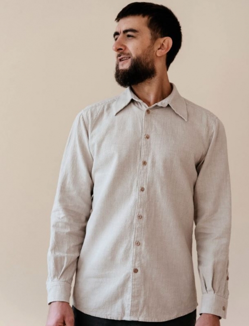 Рубашка мужская из крапивы неокрашенная